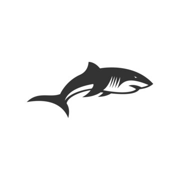 A bold and stealthy shark design, this logo is perfect for a bold or ocean-related business