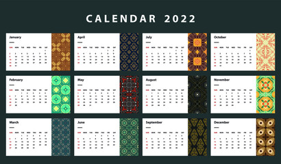 background wallpaper layout calendar office time diary 2022 new year template icon logo pattern day month style diary flat design element black vintage business season number date sunday element white