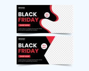 Supersale black Friday facebook cover banner template