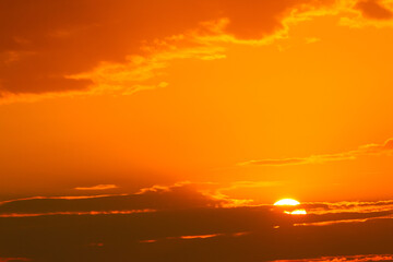 Sunset clouds and beautiful sunshine