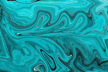 Abstract turquoise ocean. Natural luxury. Aquamarine background. Very nice turquoise paint.
