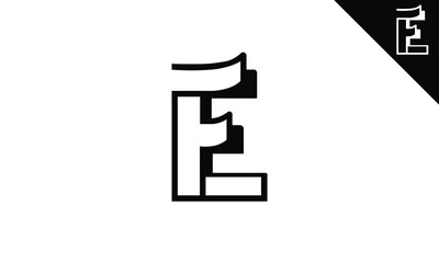 Letter Fe or EF Logo Design Vector