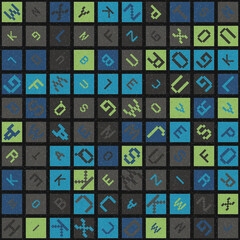 Abstract Geometric Pattern generative computational art illustration