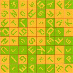 Abstract Geometric Pattern generative computational art illustration