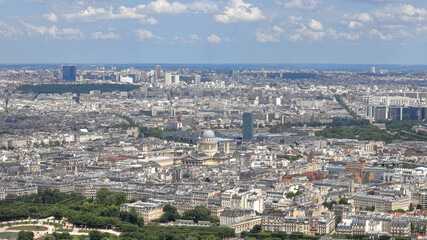 Areal view of Paris, capital of France 