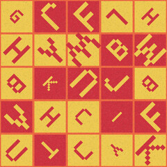 Abstract Geometric Pattern generative computational art illustration