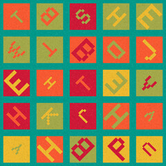 Abstract Geometric Pattern generative computational art illustration