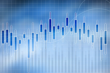 2d illustration candlestick chart pattern business concept
