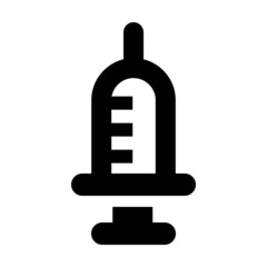 Syringe icon on white background