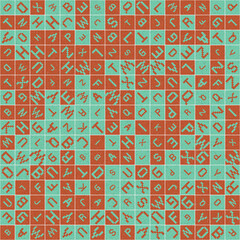 Abstract Geometric Pattern generative computational art illustration