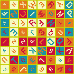 Abstract Geometric Pattern generative computational art illustration