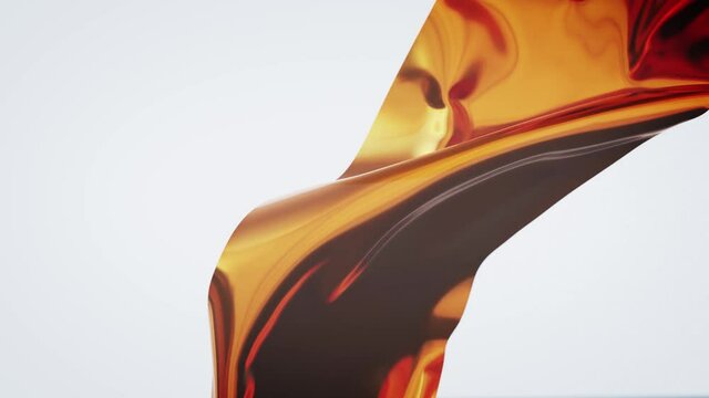 空中に舞う金の布。3D背景