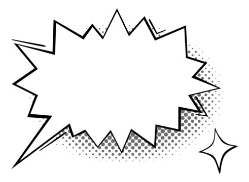 Scream message balloon. Empty bubble for angry speech