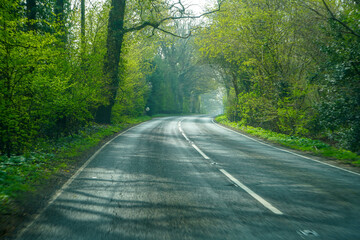 English country roads in the Spring