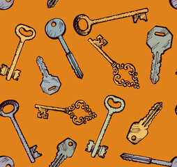 Keys. Vector drawing