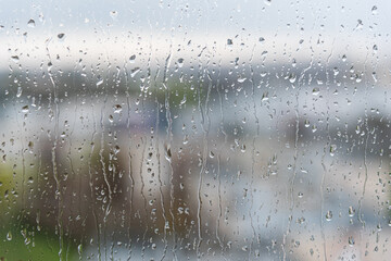 Rain drops on the window