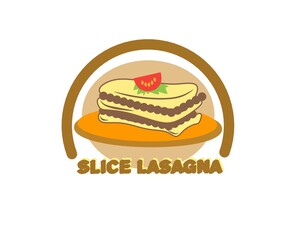 Lasagna logo. Lasagna icon. Lasagna background. Vector design illustration.