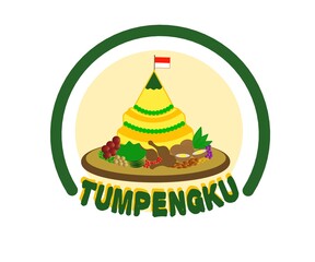 Tumpeng rice logo. Tumpeng rice icon. tumpeng rice background. Vector design illustration. Tumpengku is rice in the form of small mountains made during big day celebrations or alms events in Indonesia