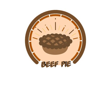 Meat pie logo. Meat pie icon. meat pie background. Vector design illustration