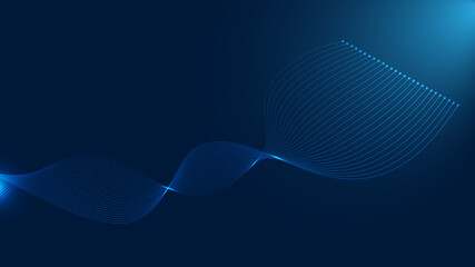 abstract blue lines wave technology background eps file