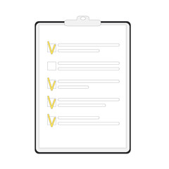 Survey clipboard. Quality test