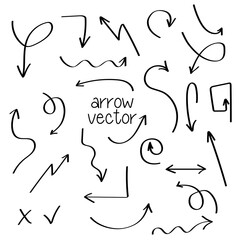 Set of vector arrows. Collection of concept arrows for web design, mobile apps, interface and more. Arrows Blacks on white background.