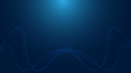abstract blue lines wave background 