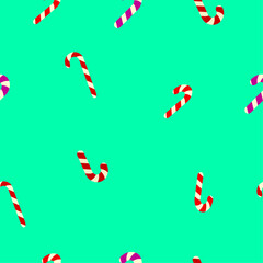 Merry Christmas, Happy New Year 2022.  New Year's candy seamless vector patterns for design, trendy prints for New Year and Christmas.