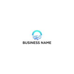 Fototapeta premium Water Wave Logo Template. vector Icon illustration design