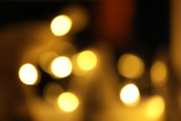 Background template light reflections bokeh orange yellow