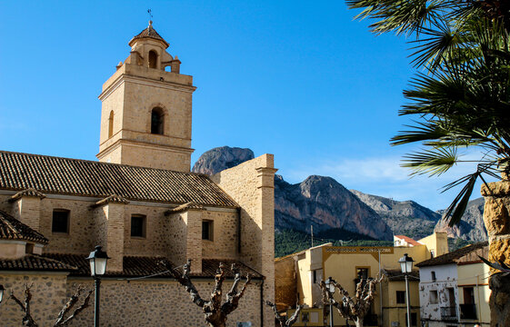 Church Of San Pedro In The Square Of Polop Village