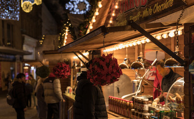 Obraz na płótnie Canvas Christmas Market Stalls 3