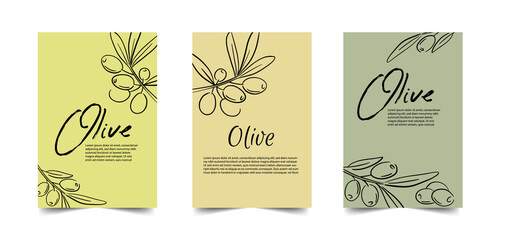Vector decorative wreath olive branch.For labels, packaging