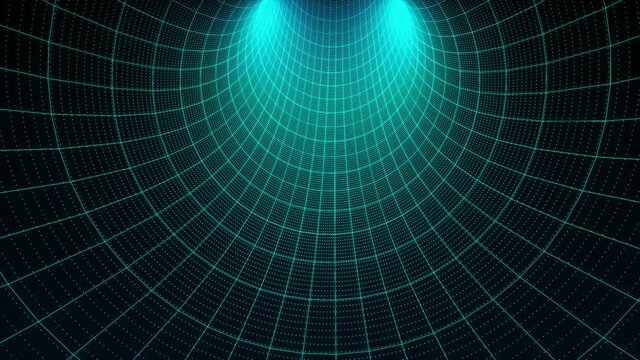 Data tunnel abstract vector background. Transmission of digital information as a binary signal