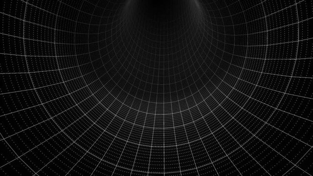 Data tunnel abstract vector background. Transmission of digital information as a binary signal