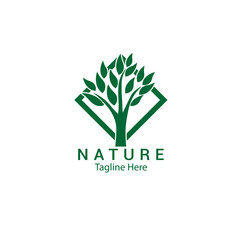 Logo Tree leaf vector design, eco friendly concept