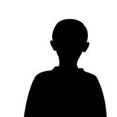 a boy head silhouette vector