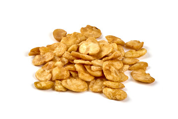 Fried Beans, isolated on white background.