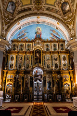 Fototapeta na wymiar The St. Nicholas Cathedral also called Greek-Catholic Cathedral of St. Nicholas. Oradea, Romania