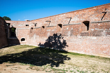 Obraz premium Exterior view of the fortification wall of Oradea fortress. Romania.