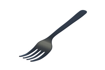 Fork isolated on white background. 3d render