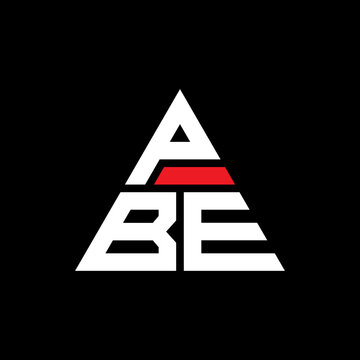 PBE triangle letter logo design with triangle shape. PBE triangle logo design monogram. PBE triangle vector logo template with red color. PBE triangular logo Simple, Elegant, and Luxurious Logo...