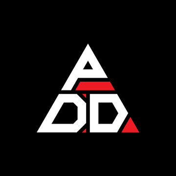 PDD triangle letter logo design with triangle shape. PDD triangle logo design monogram. PDD triangle vector logo template with red color. PDD triangular logo Simple, Elegant, and Luxurious Logo...