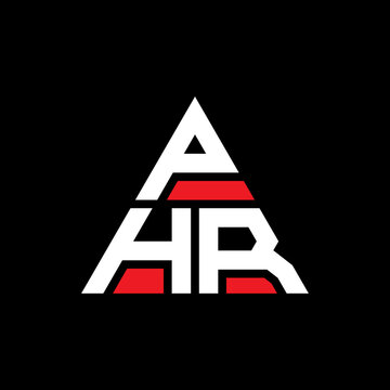PHR triangle letter logo design with triangle shape. PHR triangle logo design monogram. PHR triangle vector logo template with red color. PHR triangular logo Simple, Elegant, and Luxurious Logo...
