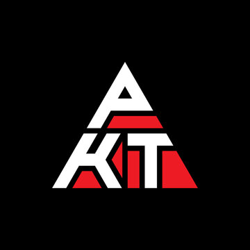 PKT triangle letter logo design with triangle shape. PKT triangle logo design monogram. PKT triangle vector logo template with red color. PKT triangular logo Simple, Elegant, and Luxurious Logo...