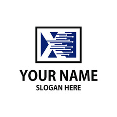 Fototapeta premium x fast business logo design
