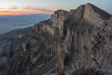 sunset over sawtooth mountain from Notch Peak