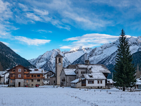 View of the village of Macugnaga