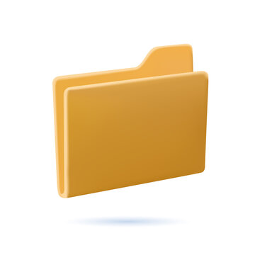 Business folder, document, file realistic 3d icon free to edit. Vector illustration. Open folder icon. Folder with documents on white background, vector. Manila case archive for document, reports.