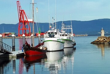 Puerto en la Costa occidental de Galicia